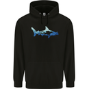 Hammerhead Shark Scuba Diver Diving Mens 80% Cotton Hoodie Black