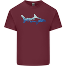 Hammerhead Shark Scuba Diver Diving Mens Cotton T-Shirt Tee Top Maroon