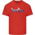 Hammerhead Shark Scuba Diver Diving Mens Cotton T-Shirt Tee Top Red