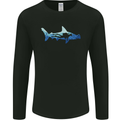Hammerhead Shark Scuba Diver Diving Mens Long Sleeve T-Shirt Black