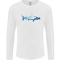 Hammerhead Shark Scuba Diver Diving Mens Long Sleeve T-Shirt White