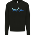 Hammerhead Shark Scuba Diver Diving Mens Sweatshirt Jumper Black