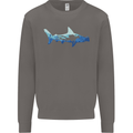 Hammerhead Shark Scuba Diver Diving Mens Sweatshirt Jumper Charcoal