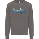 Hammerhead Shark Scuba Diver Diving Mens Sweatshirt Jumper Charcoal