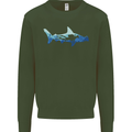 Hammerhead Shark Scuba Diver Diving Mens Sweatshirt Jumper Forest Green
