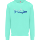 Hammerhead Shark Scuba Diver Diving Mens Sweatshirt Jumper Peppermint