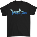 Hammerhead Shark Scuba Diver Diving Mens T-Shirt 100% Cotton Black