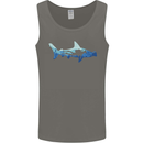 Hammerhead Shark Scuba Diver Diving Mens Vest Tank Top Charcoal