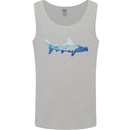 Hammerhead Shark Scuba Diver Diving Mens Vest Tank Top Sports Grey