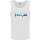 Hammerhead Shark Scuba Diver Diving Mens Vest Tank Top White