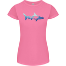 Hammerhead Shark Scuba Diver Diving Womens Petite Cut T-Shirt Azalea