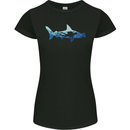 Hammerhead Shark Scuba Diver Diving Womens Petite Cut T-Shirt Black