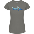 Hammerhead Shark Scuba Diver Diving Womens Petite Cut T-Shirt Charcoal