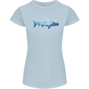 Hammerhead Shark Scuba Diver Diving Womens Petite Cut T-Shirt Light Blue