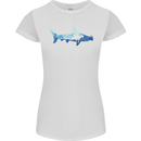 Hammerhead Shark Scuba Diver Diving Womens Petite Cut T-Shirt White