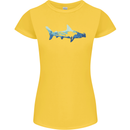 Hammerhead Shark Scuba Diver Diving Womens Petite Cut T-Shirt Yellow