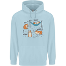 Hampster Eat Sleep Wheek Repeat Funny Childrens Kids Hoodie Light Blue