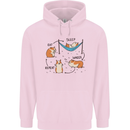 Hampster Eat Sleep Wheek Repeat Funny Childrens Kids Hoodie Light Pink