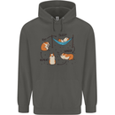 Hampster Eat Sleep Wheek Repeat Funny Childrens Kids Hoodie Storm Grey