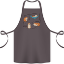 Hampster Eat Sleep Wheek Repeat Funny Cotton Apron 100% Organic Dark Grey