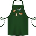 Hampster Eat Sleep Wheek Repeat Funny Cotton Apron 100% Organic Forest Green