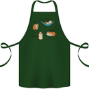 Hampster Eat Sleep Wheek Repeat Funny Cotton Apron 100% Organic Forest Green