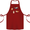 Hampster Eat Sleep Wheek Repeat Funny Cotton Apron 100% Organic Maroon