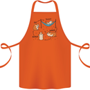 Hampster Eat Sleep Wheek Repeat Funny Cotton Apron 100% Organic Orange