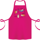 Hampster Eat Sleep Wheek Repeat Funny Cotton Apron 100% Organic Pink
