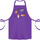 Hampster Eat Sleep Wheek Repeat Funny Cotton Apron 100% Organic Purple