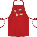 Hampster Eat Sleep Wheek Repeat Funny Cotton Apron 100% Organic Red