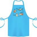 Hampster Eat Sleep Wheek Repeat Funny Cotton Apron 100% Organic Turquoise