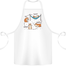 Hampster Eat Sleep Wheek Repeat Funny Cotton Apron 100% Organic White