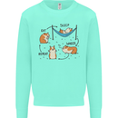 Hampster Eat Sleep Wheek Repeat Funny Kids Sweatshirt Jumper Peppermint