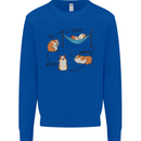 Hampster Eat Sleep Wheek Repeat Funny Kids Sweatshirt Jumper Royal Blue