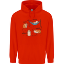 Hampster Eat Sleep Wheek Repeat Funny Mens 80% Cotton Hoodie Bright Red