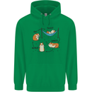 Hampster Eat Sleep Wheek Repeat Funny Mens 80% Cotton Hoodie Irish Green