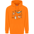 Hampster Eat Sleep Wheek Repeat Funny Mens 80% Cotton Hoodie Orange