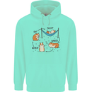 Hampster Eat Sleep Wheek Repeat Funny Mens 80% Cotton Hoodie Peppermint