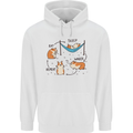 Hampster Eat Sleep Wheek Repeat Funny Mens 80% Cotton Hoodie White