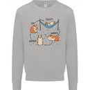 Hampster Eat Sleep Wheek Repeat Funny Mens Sweatshirt Jumper Sports Grey