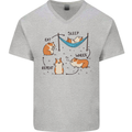 Hampster Eat Sleep Wheek Repeat Funny Mens V-Neck Cotton T-Shirt Sports Grey