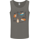 Hampster Eat Sleep Wheek Repeat Funny Mens Vest Tank Top Charcoal