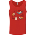Hampster Eat Sleep Wheek Repeat Funny Mens Vest Tank Top Red