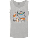 Hampster Eat Sleep Wheek Repeat Funny Mens Vest Tank Top Sports Grey