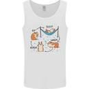 Hampster Eat Sleep Wheek Repeat Funny Mens Vest Tank Top White