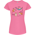 Hampster Eat Sleep Wheek Repeat Funny Womens Petite Cut T-Shirt Azalea