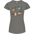 Hampster Eat Sleep Wheek Repeat Funny Womens Petite Cut T-Shirt Charcoal