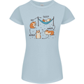 Hampster Eat Sleep Wheek Repeat Funny Womens Petite Cut T-Shirt Light Blue