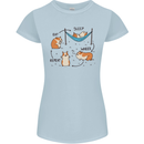 Hampster Eat Sleep Wheek Repeat Funny Womens Petite Cut T-Shirt Light Blue